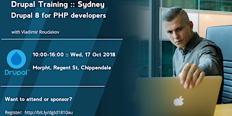 Drupal 8 for PHP developers [part of Drupal Global Training Day] (Sydney) primary image