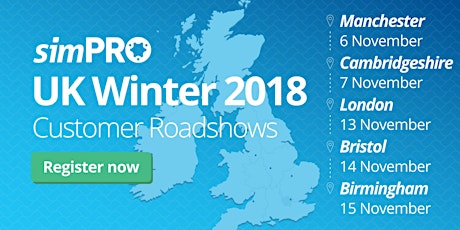 simPRO UK Winter Customer Roadshow - Manchester primary image