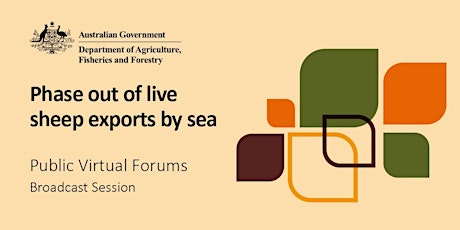 Phase out of live sheep export by sea Virtual Forum - Large Broadcast primary image