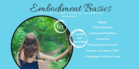 Embodiment Basics for Mental Wellbeing & Personal Empowerment