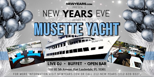 Imagem principal do evento Musette Yacht Fort Lauderdale New Year's Eve 2025 Party Cruise
