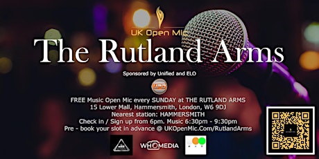 UK Open Mic @  The Rutland Arms / HAMMERSMITH / BARON'S COURT / FULHAM  primärbild