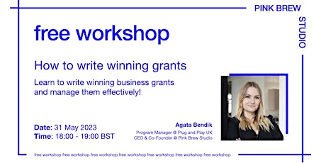 Free Workshop and Q&A: How to write winning business grants?