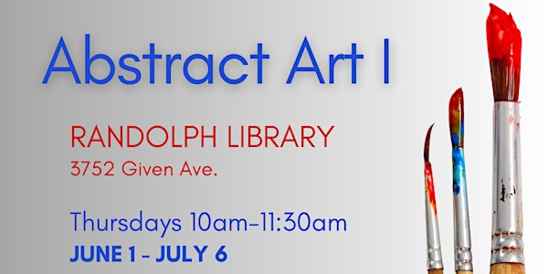 Creative Aging Studio Course: Abstract I @ Randolph Library