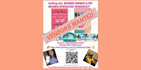 WOMAN OWNED/OPERATED VENDORS WANTED - JUNETEENTH WEEKEND