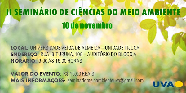 II SEMINÁRIO DE CIÊNCIAS DO MEIO AMBIENTE