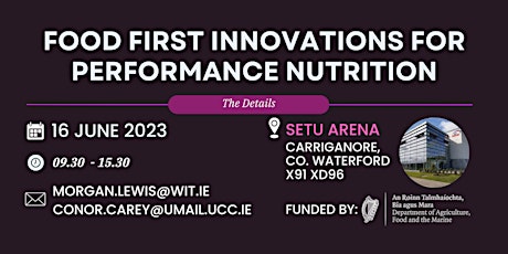 Food First Innovations For Performance Nutrition