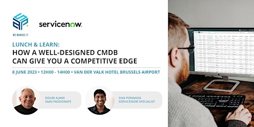 Image principale de LUNCH & LEARN - How a Well-Designed CMDB can Give you a Competitive Edge