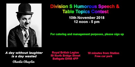 Division S Humorous Speech & Table Topics Contest primary image