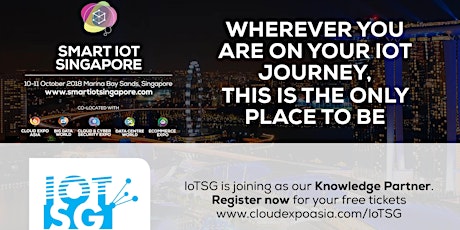 IoTSG at SmartIoT Singapore 10-11 Oct (Transportation, Connectivity and more!) primary image