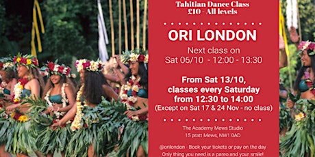 Ori London - Ladies Tahitian Dance Class primary image
