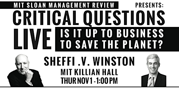Critical Questions Live: Is it up to business to save the planet?