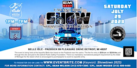 Detroit Public Safety Foundation 2023 Showdown in Motown Bike & Car Show