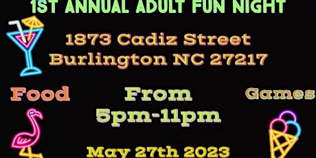 1st Annual Adult Fun Day
