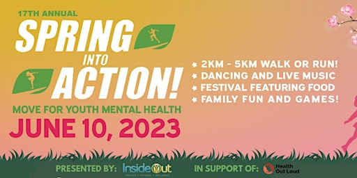 Imagen principal de 17th Annual Spring Into Action Walk, Run or Dance for Youth Mental Health