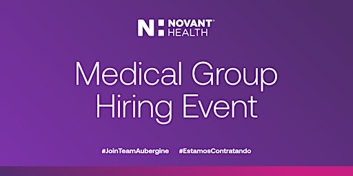 Image principale de Novant Health Medical Group Hiring Event - Coastal Market