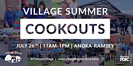 Anoka Ramsey Village Bank Cookout primary image