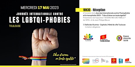 Image principale de [ 17 MAI ] - Réception Hôtel de ville / journée contre les LGBTQI-phobies