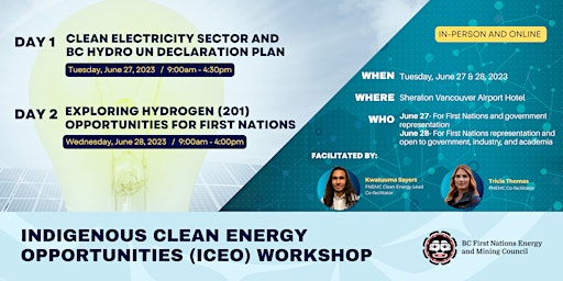 Indigenous Clean Energy Opportunities  Workshop (June 27 & 28) primary image
