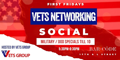 Vets Networking Social @ BAR-CÖDE DC (Veteran Specials Till 10) primary image