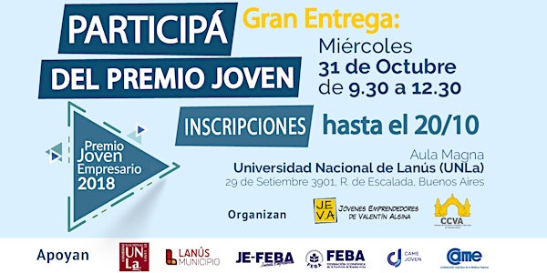 Premio Joven: certamen para emprendedores, comerciantes, empresarios