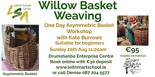 Willow Basket Weaving Workshop(Asymmetric Basket) Sun 20 Aug,11:00am primary image