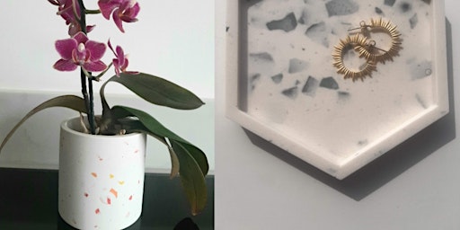 Terrazzo Style Plant Pot or Trinket Tray/Coasters  primärbild