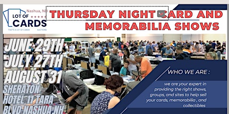 Thursday night sports and non sports cards and memorabilia show