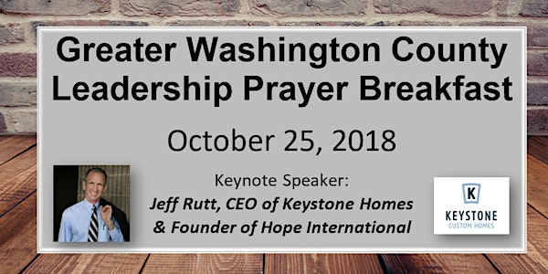CBMC Maryland Washington County Leadership Prayer Breakfast