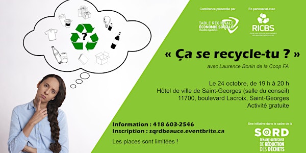 Conférence « Ça se recycle-tu ? » à St-Georges
