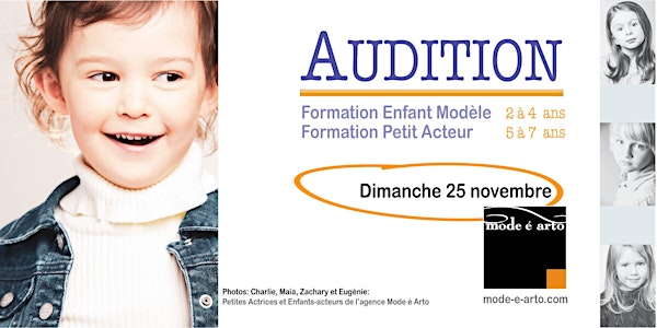 Audition Petit Acteur - Enfant Modèle