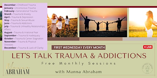 Imagem principal de Let's Talk Trauma! - FREE Monthly Trauma Healing & Recovery Session
