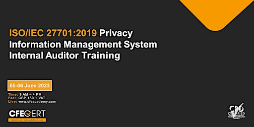 ISOIEC 277012019 Privacy Information ManagementSystem Internal Auditor-₤180  primärbild