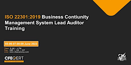 ISO 22301:2019 Business Contiunity Management System Lead Auditor - ₤1.100