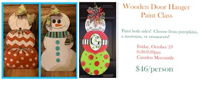 Paint N Sip Holiday Wooden Door Hangers Camden