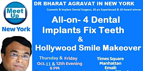Talk on All on 4 Dental Implants fix teeth & Hollywood Smile at New York primary image