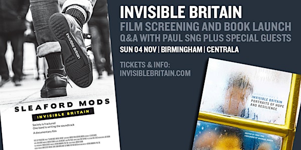 Invisible Britain film screening + book launch Q&A with Paul Sng and guests