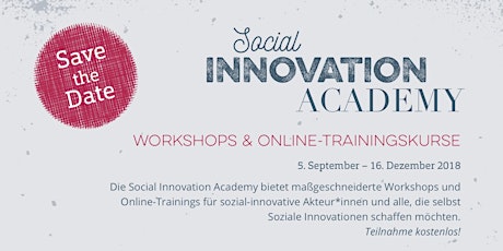 Hauptbild für Social Impact Assessment - Social Innovation Academy