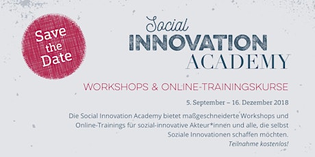 Hauptbild für Social Business - Social Innovation Academy