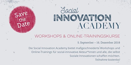 Hauptbild für Technology for Social Innovation - Social Innovation Academy