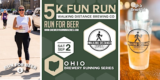 Imagen principal de 5k Beer Run x Walking Distance Brewing Co| 2023 OH Brewery Running Series