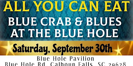 Imagen principal de Blue Crab & Blues at the Blue Hole - Abbeville (SC)