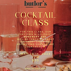 Cocktail Class at Butler's feat. SUMMER COCKTAILS