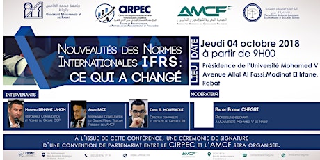 Conférence sous le thème "Nouveautés des normes internationales IFRS : ce qui a changé"