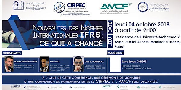 Conférence sous le thème "Nouveautés des normes internationales IFRS : ce q...