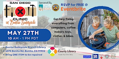 SD Fixit Clinic at Bonita-Sunnyside primary image