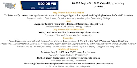 2023 NAFSA Region VIII Virtual Programming