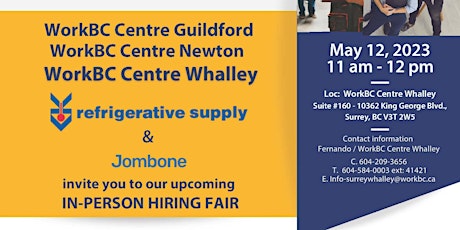 WorkBC Centre Surrey Whalley In-Person Hiring Fair primary image
