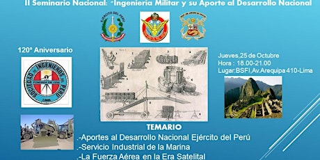 Imagen principal de II Seminario Nacional : "Ingeniería Militar y su Aporte al Desarrollo Nacional"