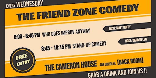 Imagen principal de Stand-Up Comedy & Improv Show @ The Cameron House